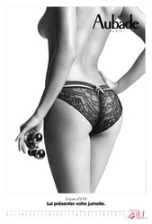 Французский бренд белья Aubade Lingerie представил публике календарь на 2014 год