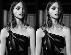 Модель Саша Пивоварова снялась для лукбука SAINT LAURENT