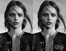 Модель Саша Пивоварова снялась для лукбука SAINT LAURENT