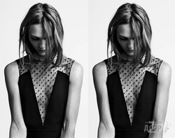 Модель Саша Пивоварова снялась для лукбука SAINT LAURENT