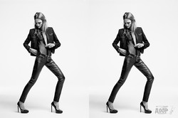 Модель Саша Пивоварова снялась для лукбука SAINT LAURENT