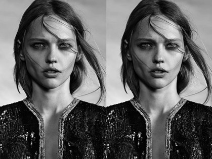 Модель Саша Пивоварова снялась для лукбука SAINT LAURENT